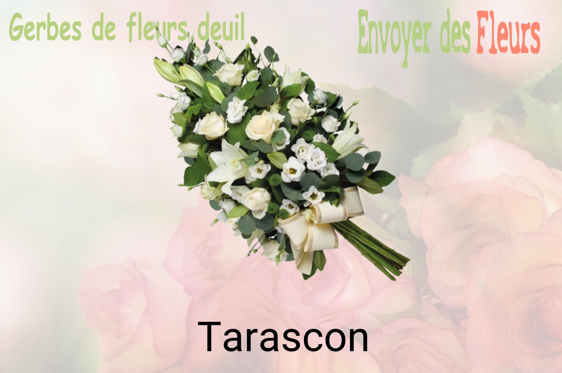 Gerbe de fleurs de deuil livrée à Tarascon